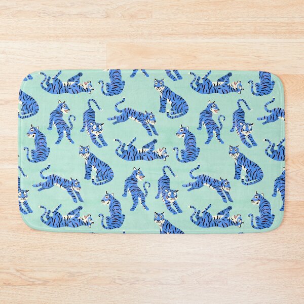 Item preview, Simple Tiger Illustration - Mint and Blue  designed and sold by TigaTiga.