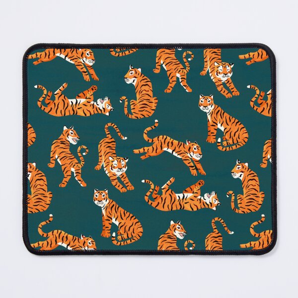 Item preview, Simple Tiger Illustration - Orange and Teal  designed and sold by TigaTiga.