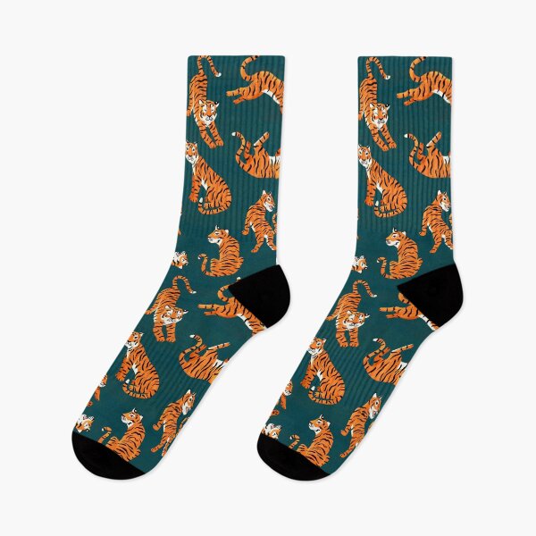 Item preview, Simple Tiger Illustration - Orange and Teal  designed and sold by TigaTiga.