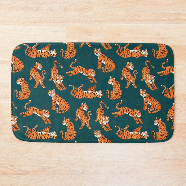 Item preview, Simple Tiger Illustration - Orange and Teal  designed and sold by TigaTiga.