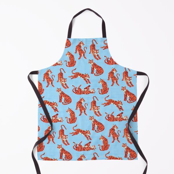 Item preview, Simple Tiger Illustration - Red and Pale Blue designed and sold by TigaTiga.