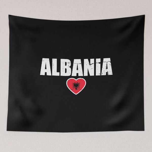 Item preview, Albania Vintage Albanian Flag designed and sold by max-it-out.