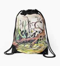 Ripple Talks to Sunbaked Drawstring Bag