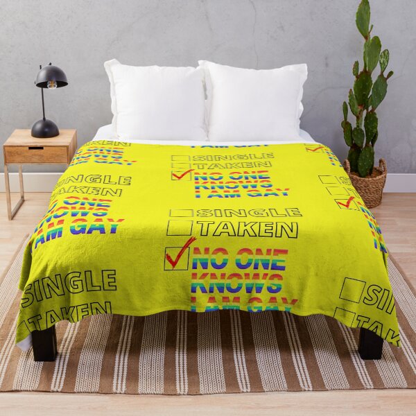 Item preview, Single Taken No One Knows I Am Gay Checkmark For Gay Jokes Lovers In Yellow designed and sold by LuckyKermit.