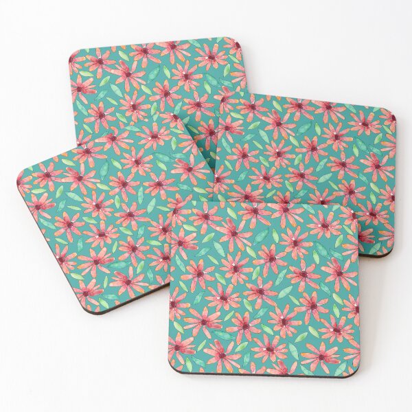 Item preview, Green Colourful Watercolour Daisies designed and sold by Lozzie Eliza Designs.