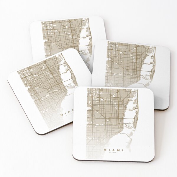 Item preview, Miami Map Art designed and sold by artymaps.