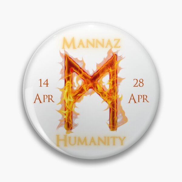 Item preview, Mannaz Birthday Rune 14 Apr - 28 Apr designed and sold by AgeOfHeroes.