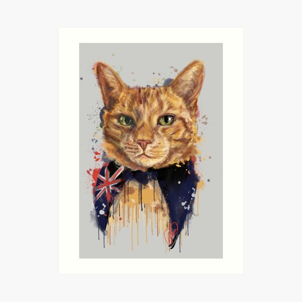 Project Caturday - Ambassacat Frisky LeRouge Art Print