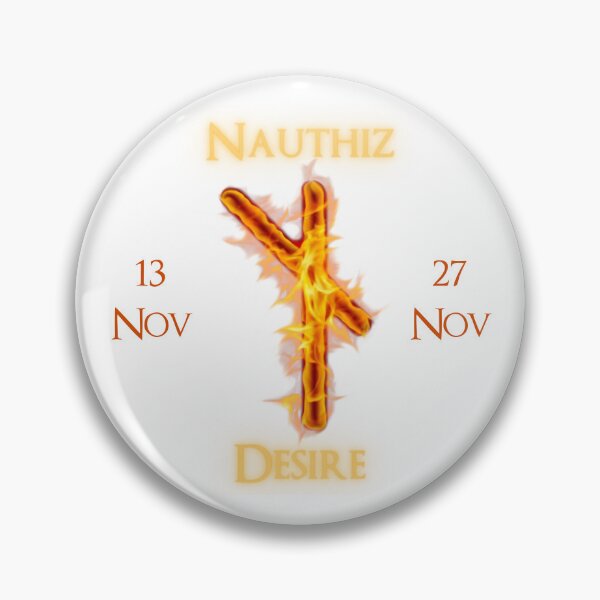 Item preview, Nauthiz Birthday Rune 13 Nov - 27 Nov designed and sold by AgeOfHeroes.