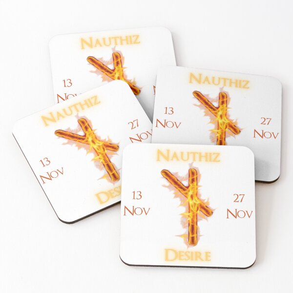 Item preview, Nauthiz Birthday Rune 13 Nov - 27 Nov designed and sold by AgeOfHeroes.