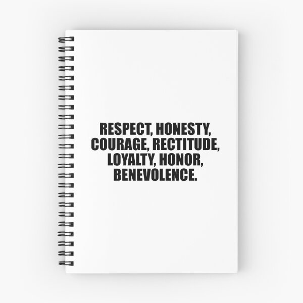 Item preview, Respect, Honesty, Courage, Rectitude, Loyalty, Honor, Benevolence designed and sold by Colorfulandfun.