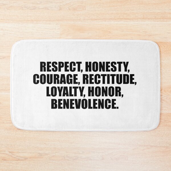 Item preview, Respect, Honesty, Courage, Rectitude, Loyalty, Honor, Benevolence designed and sold by Colorfulandfun.