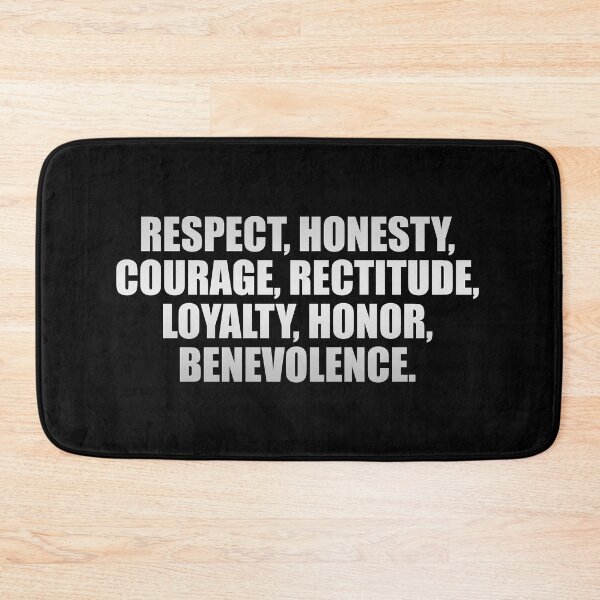 Item preview, Respect, Honesty, Courage, Rectitude, Loyalty, Honor, Benevolence designed and sold by Colorfulandfun.