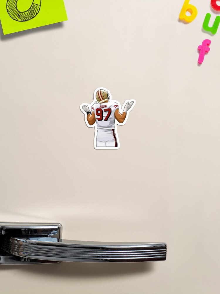 Nick Bosa Celebrates  Sticker for Sale by irinejnahata5