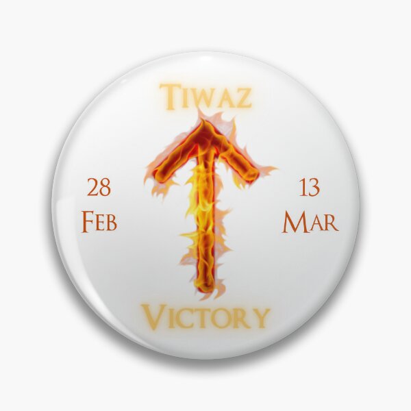 Item preview, Tiwaz Birthday Rune 28 Feb - 13 Mar designed and sold by AgeOfHeroes.