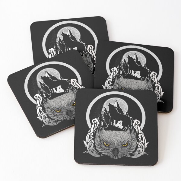 Item preview, Wolf and Owl: A Wilderness Inspired Illustration designed and sold by Momona-design.