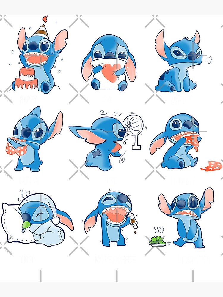 Stitch Emotive Pose Collection Sticker