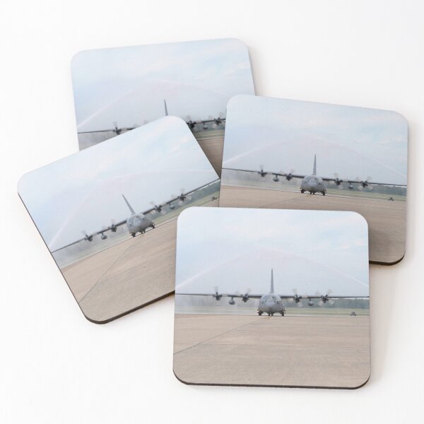 Item preview, An Air Force C-130E Hercules goes through a fire arch. designed and sold by StocktrekImages.