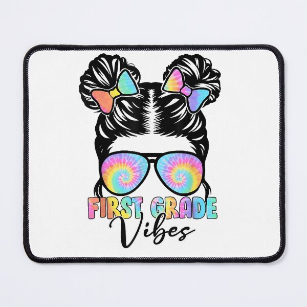 Item preview, First Grade Vibes Back To School Girls Messy Bun Tie dye  designed and sold by anes18.
