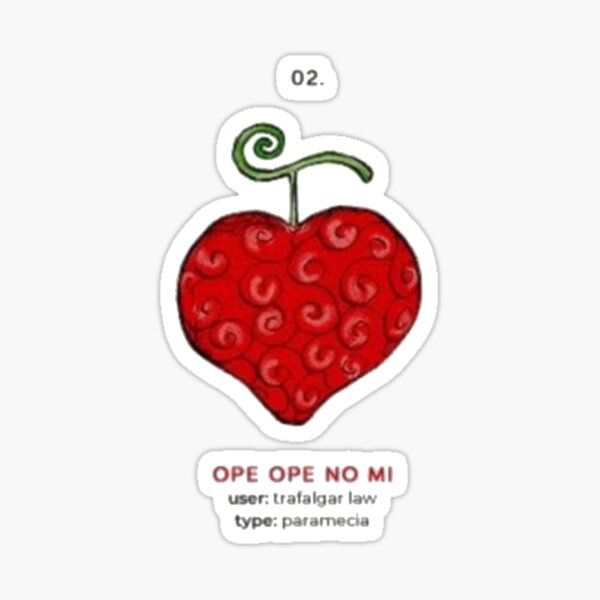 One Piece Heart Devil Fruit Pixel Art (Ope Ope) Sticker for Sale by  SnailKisses