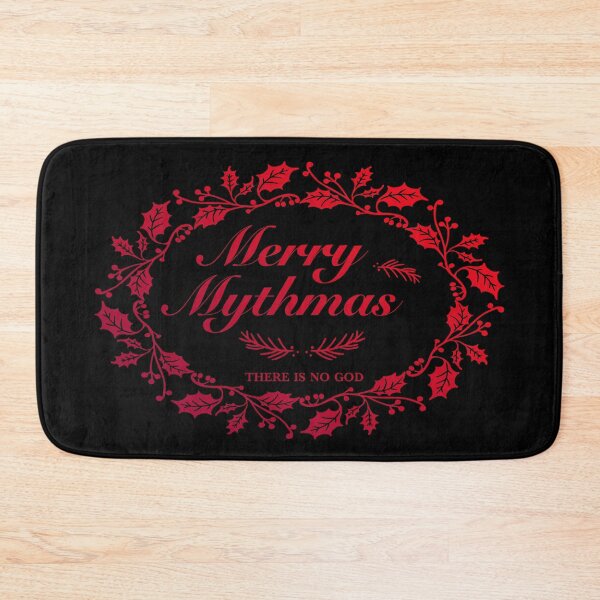 Item preview, Merry Mythmas Wreath Red There is No God designed and sold by AlasAHintStudio.