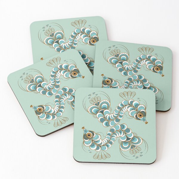 Item preview, Chimera Peacock Seahorse - Pistachio designed and sold by Elisa Yinh Creative.