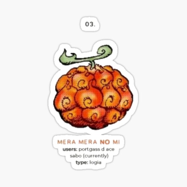 Mera Mera no mi Sticker by MangaSmart