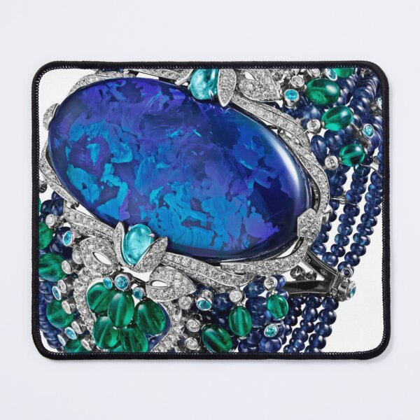 HIGH JEWELRY BRACELET ... Platinum, opal, sapphires, emeralds, Paraiba tourmalines Mouse Pad