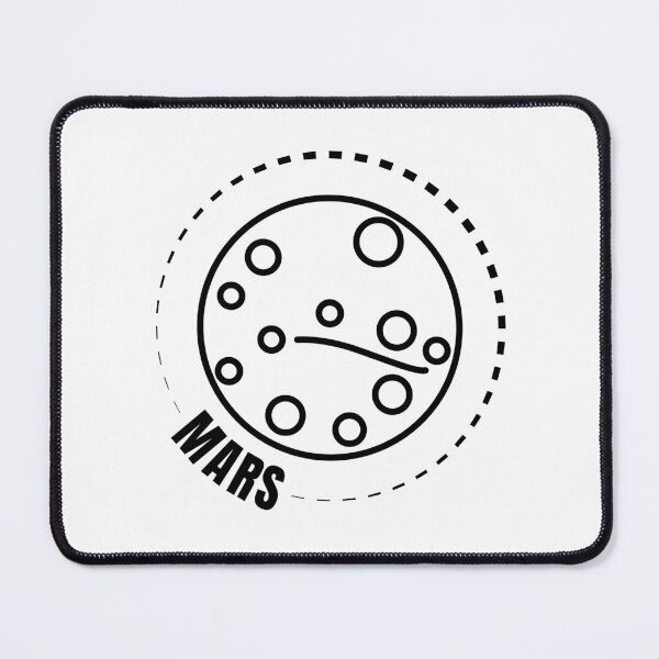 Item preview, Planet Mars (BLACK DESIGN) designed and sold by EleannaInSpace.