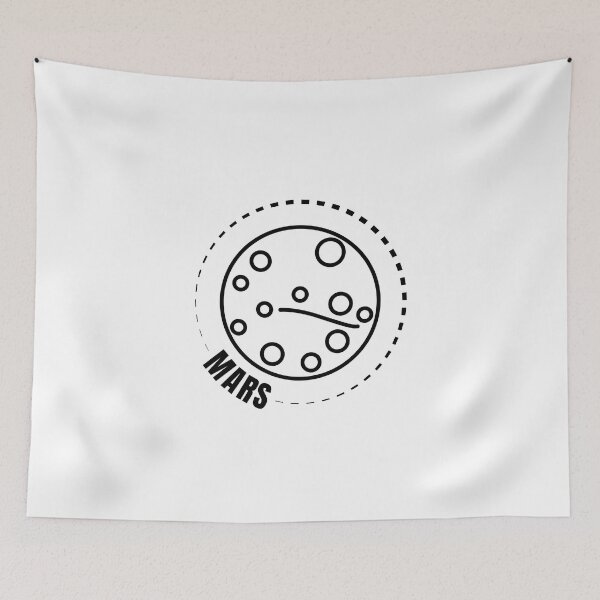 Item preview, Planet Mars (BLACK DESIGN) designed and sold by EleannaInSpace.