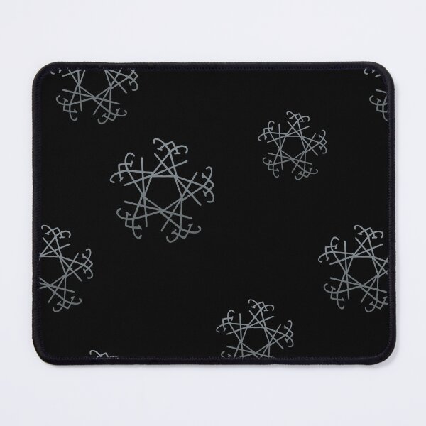 Item preview, Lucifer Sigil Snowflake Star Pattern Greys designed and sold by AlasAHintStudio.