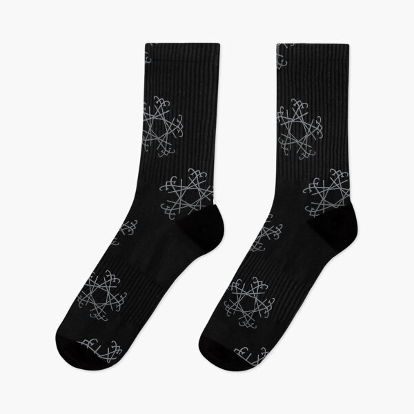 Item preview, Lucifer Sigil Snowflake Star Pattern Greys designed and sold by AlasAHintStudio.