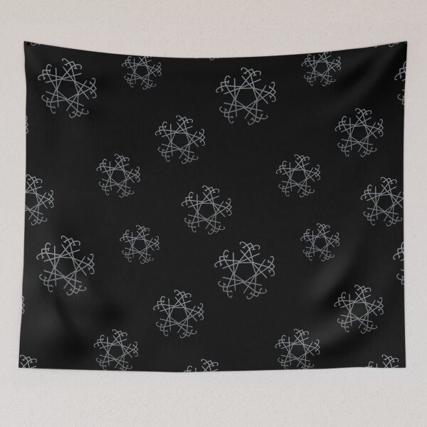 Item preview, Lucifer Sigil Snowflake Star Pattern Greys designed and sold by AlasAHintStudio.