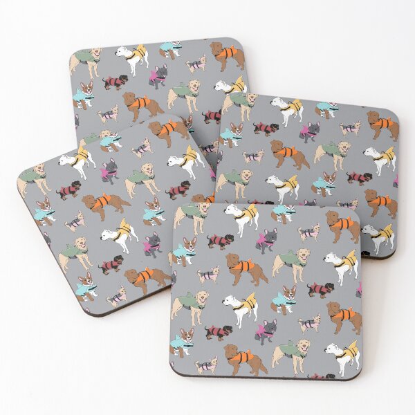 Item preview, Dog Sharks on grey designed and sold by Quick Brown Fox Canada.