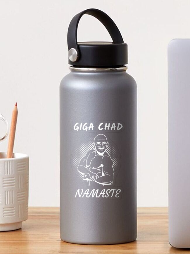 Giga Chad Face, Namaste (Giga Chad Meme) Stickerundefined by  LaShantinPTY507