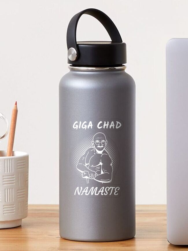 Giga Chad Face, Namaste (Giga Chad Meme) Sticker by LaShantinPTY507