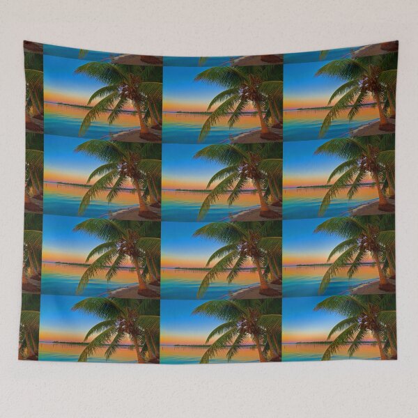Aperçu de l'œuvre Guatemala. Côte atlantique. Palmier. Le coucher du soleil. créée et vendue par vadim19.