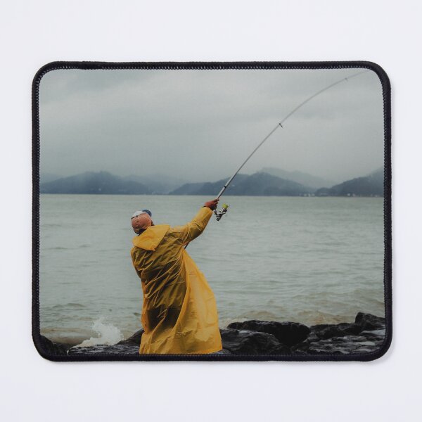 Item preview, Fishing Off Shore On Rainy Day  designed and sold by monteartist.