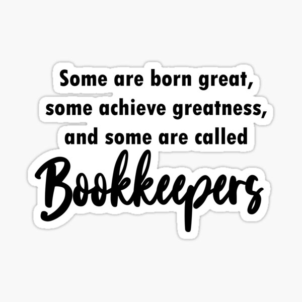 Bookkeepers Job Design | Almond Sticker