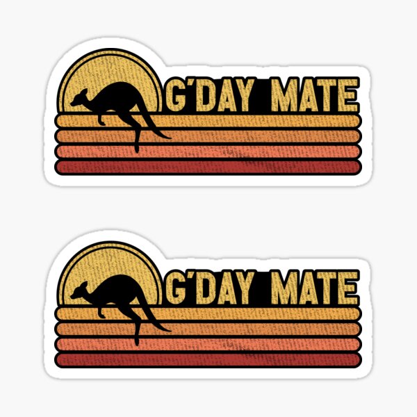 JAS Stickers® GDAY MATE AUSTRALIA FLAG Car Decal Koala Animal FUNNY Vinyl Window Bumper Sticker ST004_SML 