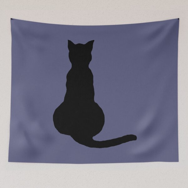Item preview, Back View Of An Insubordinate Cat Black Silhouette designed and sold by taiche.
