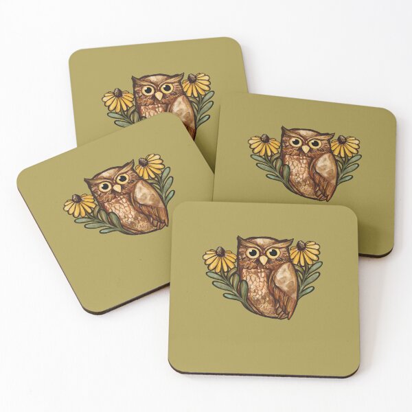 Item preview, Black Eyed Susan Daisy Owl designed and sold by FrictionMaxxing.