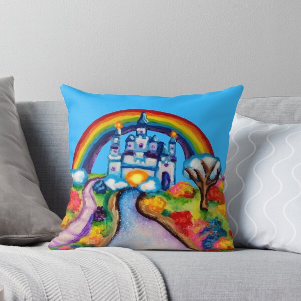 Item preview, Castle Fantasy Floral Rainbow Landscape designed and sold by Deborah Camp.