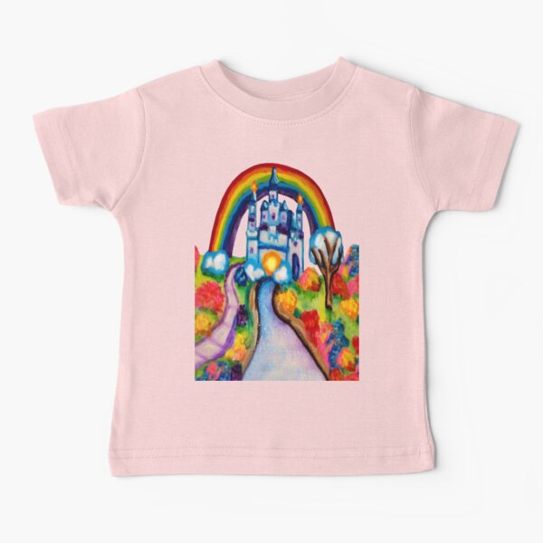 Item preview, Castle Fantasy Floral Rainbow Landscape designed and sold by Deborah Camp.