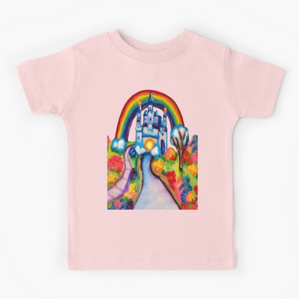 Item preview, Castle Fantasy Floral Rainbow Landscape designed and sold by Deborah Camp.
