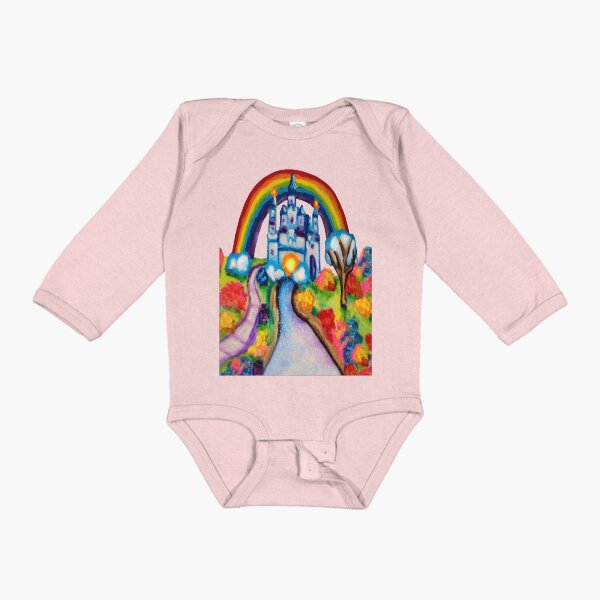 Item preview, Castle Fantasy Floral Rainbow Landscape designed and sold by Deborah Camp.