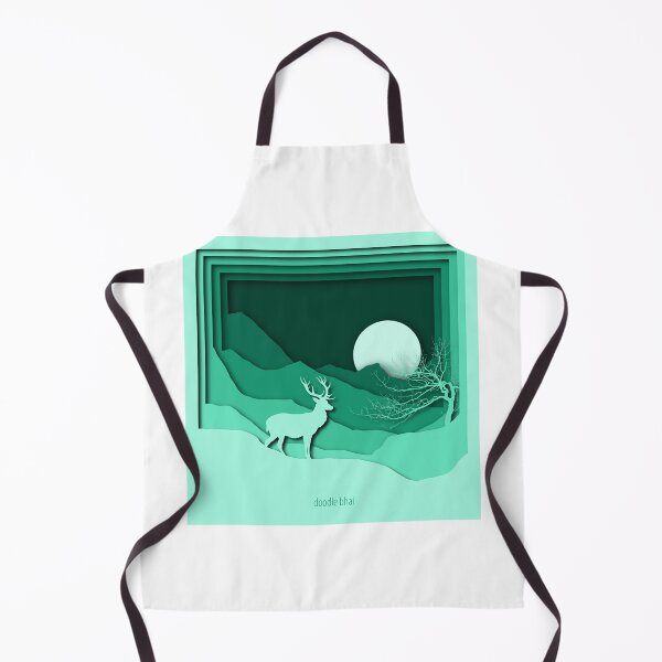 Item preview, Lone stag experiencing moonlight designed and sold by Doodlebhai.