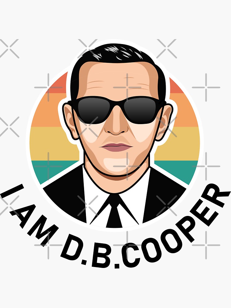 "I Am DB Cooper - Vector Illustration" Sticker For Sale By Grafi-Gator ...