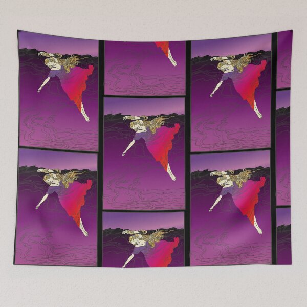 Item preview, Drowning Girl (red on purple)  designed and sold by ScottRams80758.