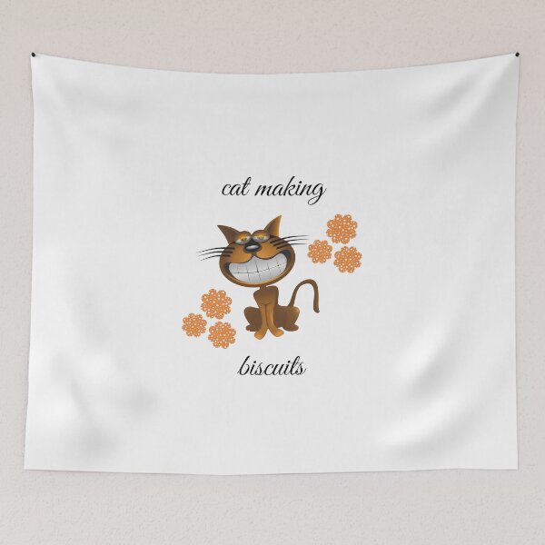 Item preview, cat making biscuits designed and sold by PaulGoldStore.
